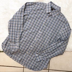 Michael Kors Men’s Plaid Dress Shirt Long Sleeve L